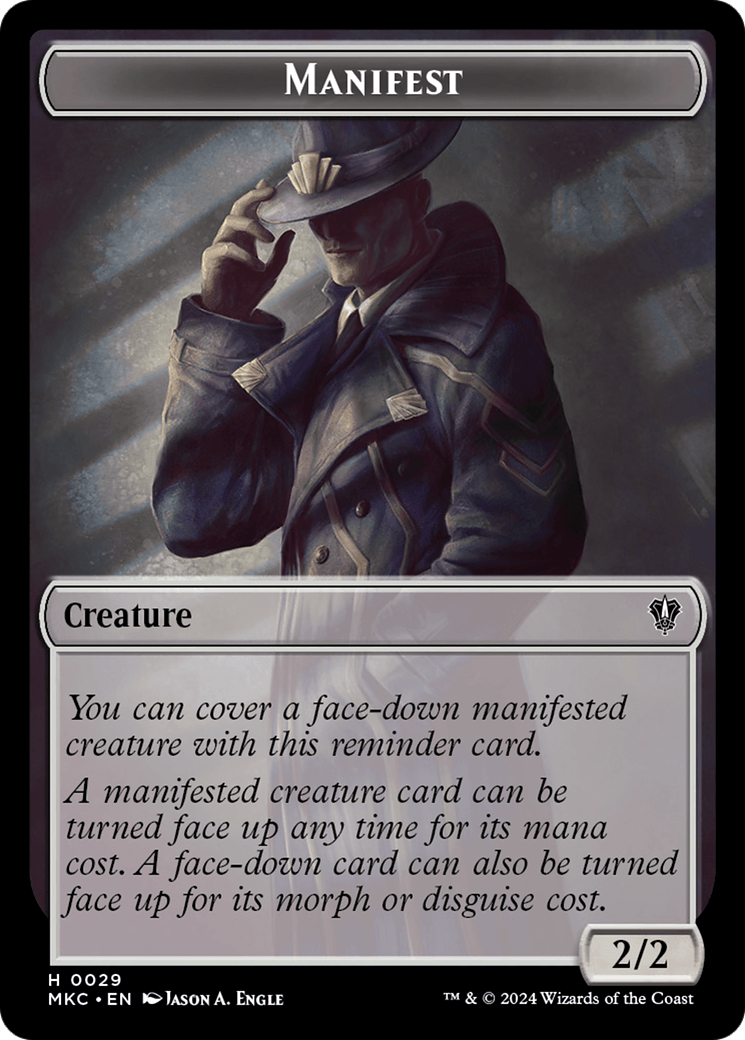 Insect (0016) // Manifest Double-Sided Token [Murders at Karlov Manor Commander Tokens] - Josh's Cards