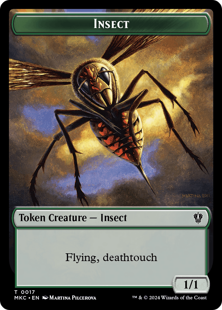 Clue // Insect (0017) Double-Sided Token [Murders at Karlov Manor Commander Tokens] - Josh's Cards