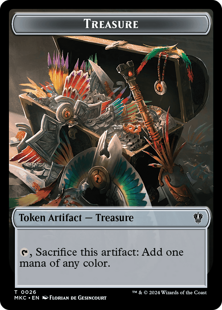 Gold // Treasure Double-Sided Token [Murders at Karlov Manor Commander Tokens] - Josh's Cards