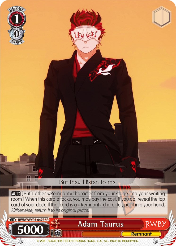 Adam Taurus (SR) (RWBY/WX03-047S SR) - RWBY