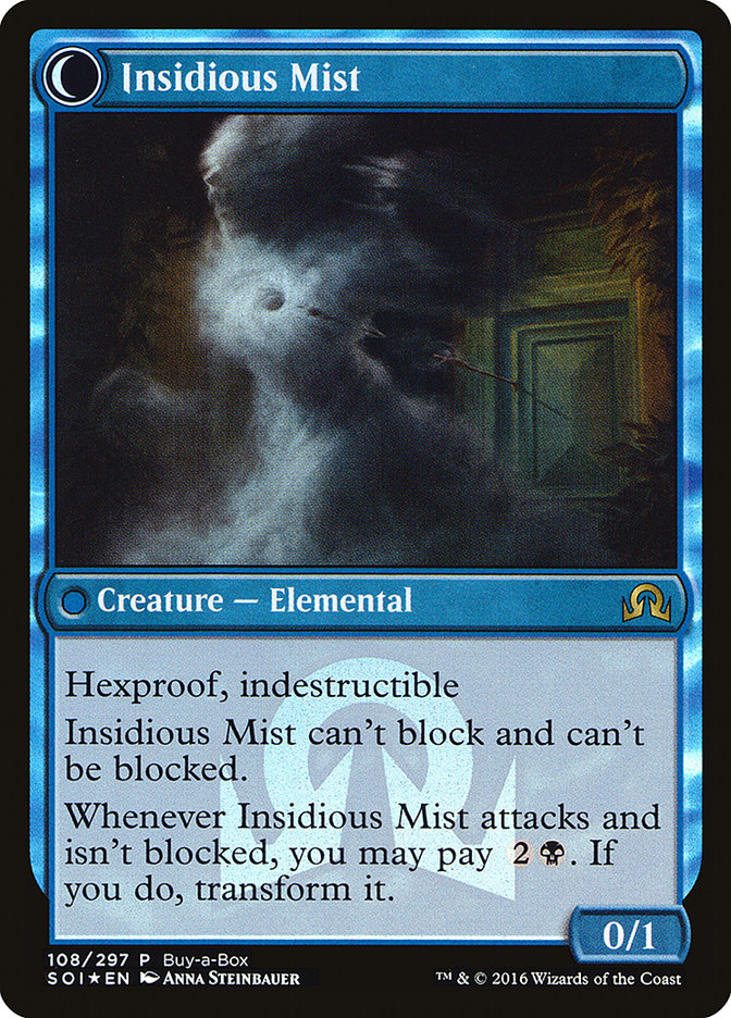 Elusive Tormentor // Insidious Mist (BABP-108) - Shadows over Innistrad Promos: (Double Faced Transform) Foil