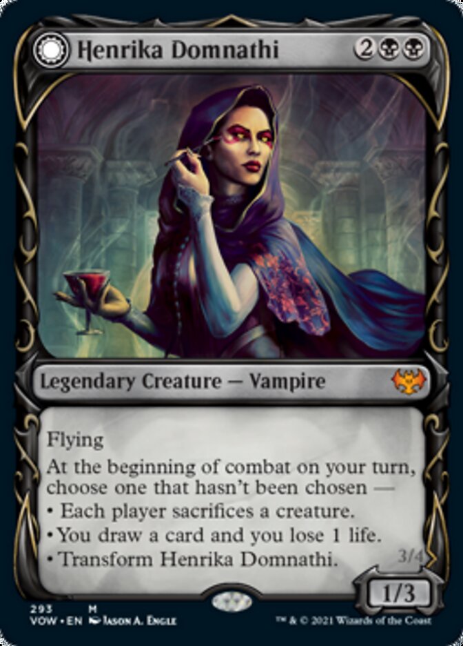 Henrika Domnathi // Henrika, Infernal Seer (VOW-293) - Innistrad: Crimson Vow: (Showcase, Double Faced Transform)