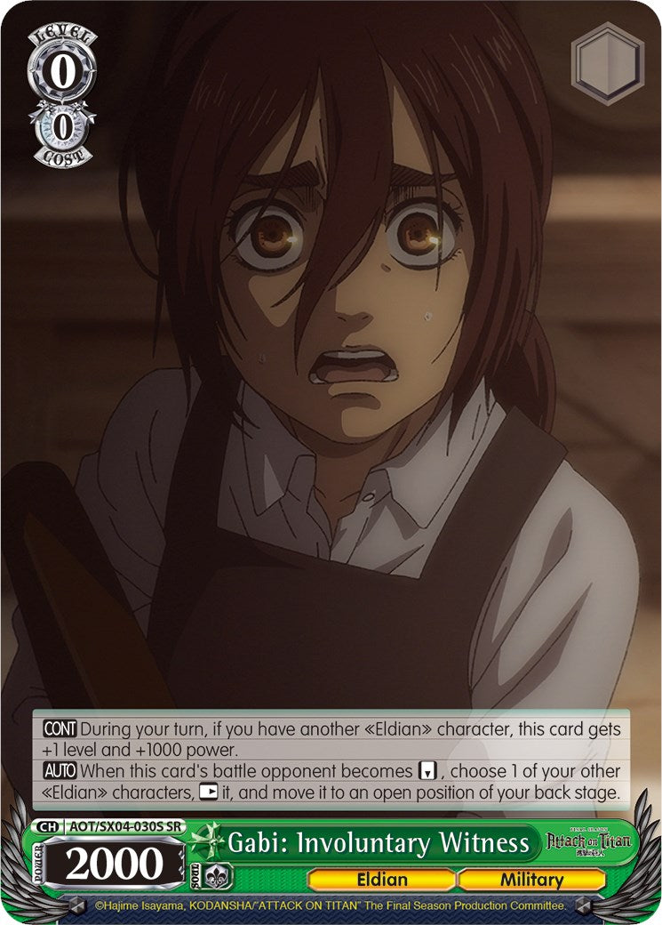 Gabi: Involuntary Witness (SR) (AOT/SX04-030S SR) - Attack On Titan: Final Season