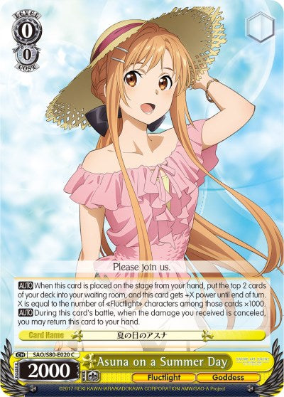 Asuna on a Summer Day (SAO/S80-E020 C) - Sword Art Online -Alicization- Vol.2
