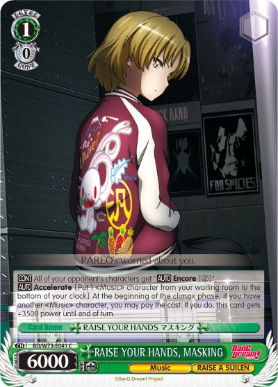 RAISE YOUR HANDS, MASKING (BD/W73-E041 C) - BanG Dream! Vol.2