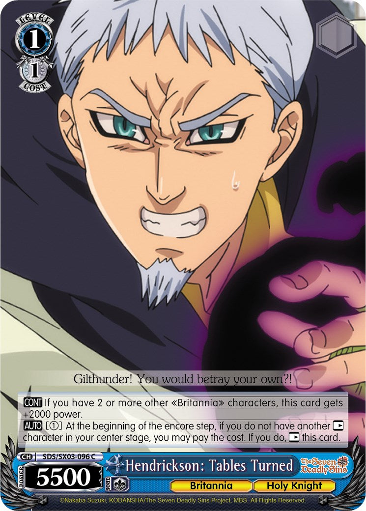 Hendrickson: Tables Turned (SDS/SX03-096 C) - The Seven Deadly Sins