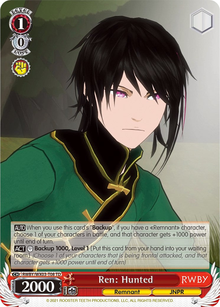 Ren: Hunted (RWBY/WX03-T08 TD) - RWBY