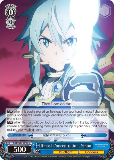 Utmost Concentration, Sinon (SAO/S80-E090 C) - Sword Art Online -Alicization- Vol.2
