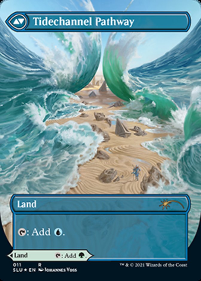 Barkchannel Pathway // Tidechannel Pathway (SLU-011) - Secret Lair: Ultimate Edition: (Showcase) (Borderless) Foil