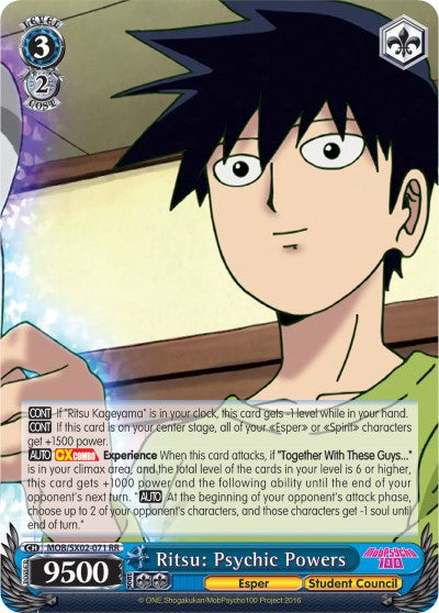 Ritsu: Psychic Powers (MOB/SX02-071 RR) - Mob Psycho 100