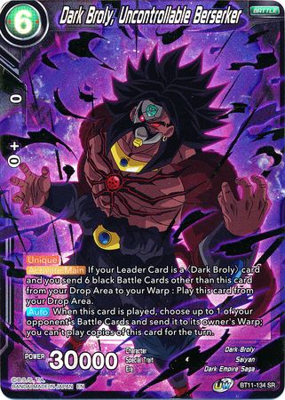 Dark Broly, Uncontrollable Berserker (BT11-134) [Vermilion Bloodline 2nd Edition]