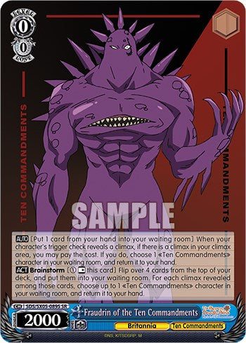 Fraudrin of the Ten Commandments (SR) (SDS/SX05-089S SR) - The Seven Deadly Sins: Revival of The Commandments
