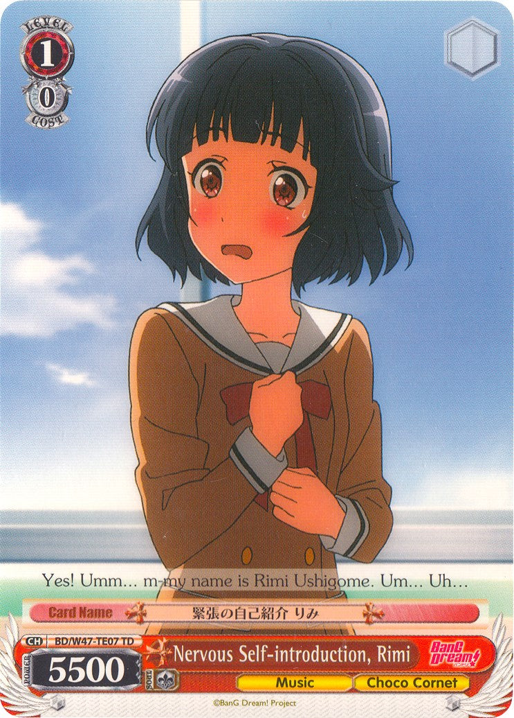 Nervous Self-introduction, Rimi (BD/W47-TE07 TD) - BanG Dream!