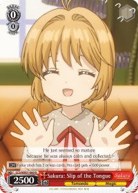 Sakura: Slip of the Tongue (CCS/WX01-060 R) - Cardcaptor Sakura: Clear Card