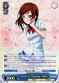 Great at Singing, Maki (RRR) (LL/W24-E079R RRR) - Love Live!