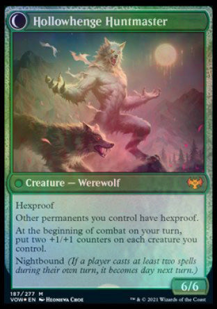 Avabruck Caretaker // Hollowhenge Huntmaster (PRE-187) - Innistrad: Crimson Vow Promos: (Double Faced Transform) Foil