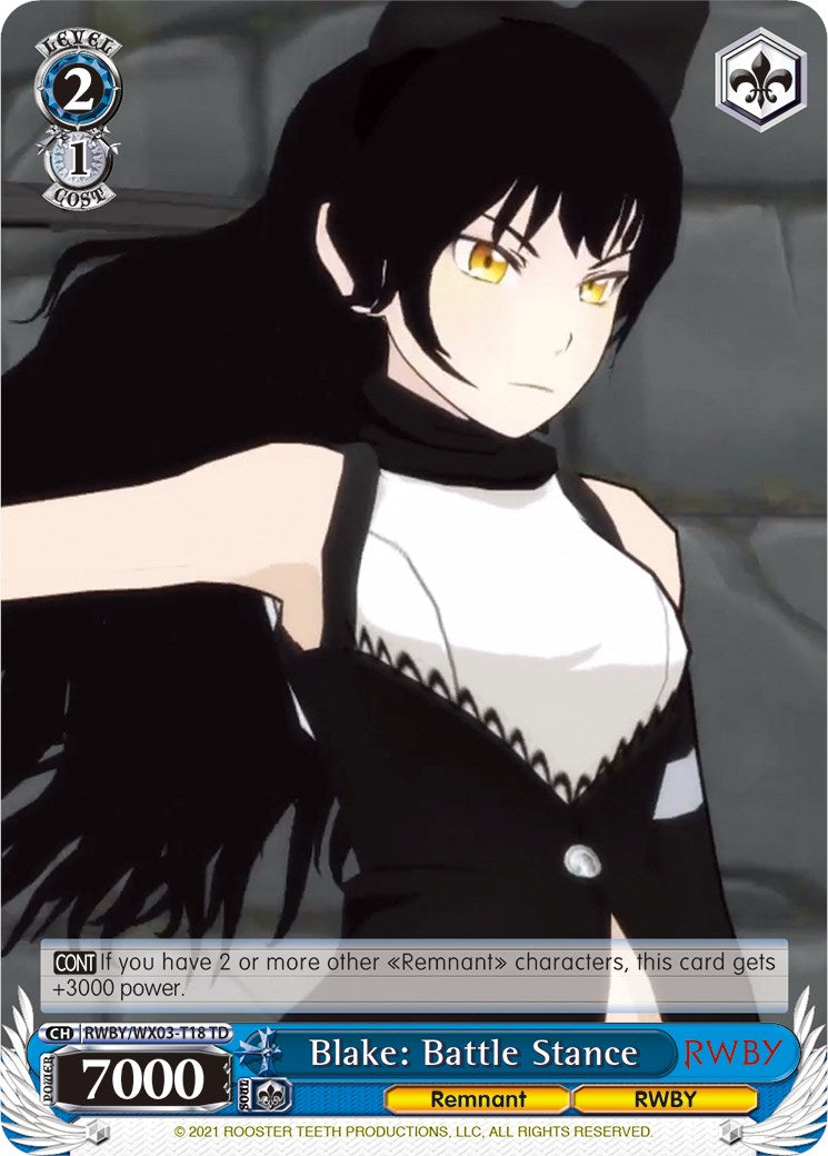 Blake: Battle Stance (RWBY/WX03-T18 TD) - RWBY