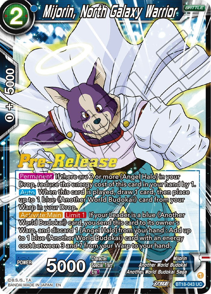 Mijorin, North Galaxy Warrior (BT18-043) [Dawn of the Z-Legends Prerelease Promos]