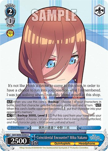 Coincidental Encounter? Miku Nakano (5HY/W90-E090 U) - The Quintessential Quintuplets 2