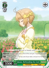 Sakura: Befriending the Card (CCS/WX01-042 U) - Cardcaptor Sakura: Clear Card