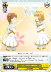 Sakura: Middle School Life (B) (CCS/WX01-014b U) - Cardcaptor Sakura: Clear Card