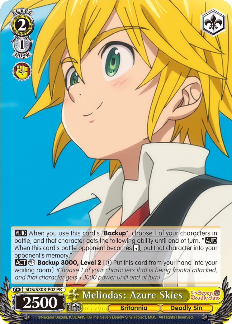 Meliodas: Azure Skies (SDS/SX03-P02 PR) - The Seven Deadly Sins: Revival of The Commandments