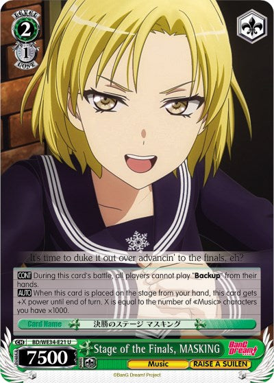 Stage of the Finals, MASKING (Parallel Foil) (BD/WE34-E21 U) - Morfonica x RAISE A SUILEN