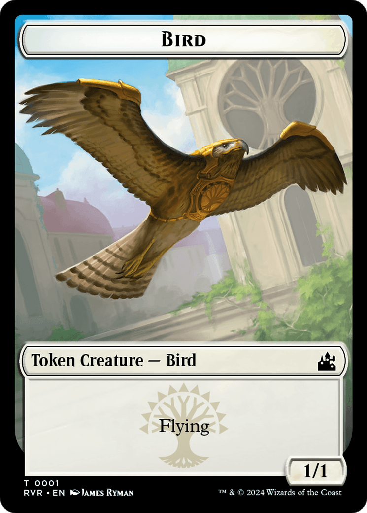 Bird // Rhino Double-Sided Token [Ravnica Remastered Tokens] - Josh's Cards