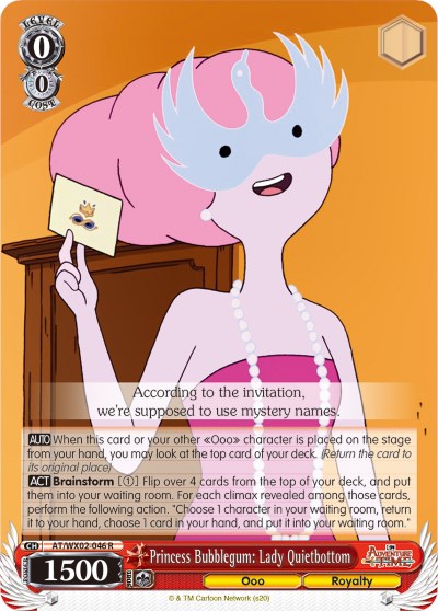 Princess Bubblegum: Lady Quietbottom (AT/WX02-046 R) - Adventure Time