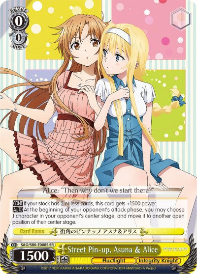 Street Pin-up, Asuna & Alice (SR) (SAO/S80-E008S SR) - Sword Art Online -Alicization- Vol.2