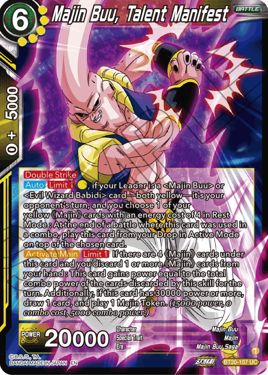 Majin Buu, Talent Manifest (BT20-107) [Power Absorbed]