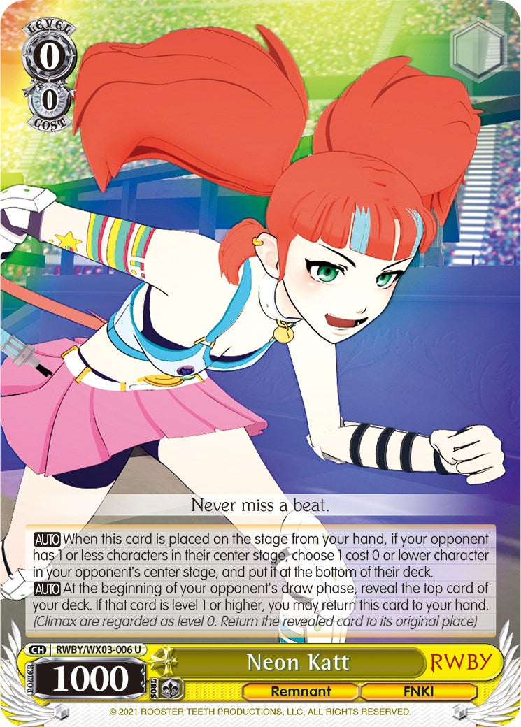 Neon Katt (RWBY/WX03-006 U) - RWBY