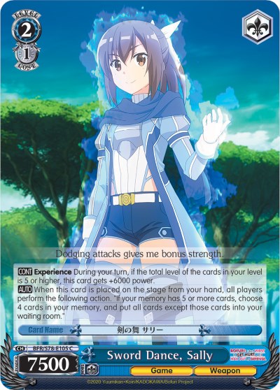 Sword Dance, Sally (BFR/S78-E105 C) - BOFURI: I Don't Want to Get Hurt, so I'll Max Out My Defense
