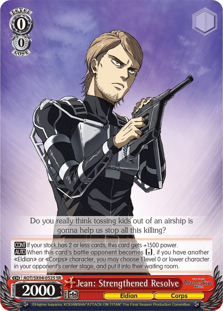 Jean: Strengthened Resolve (SR) (AOT/SX04-052S SR) - Attack On Titan: Final Season