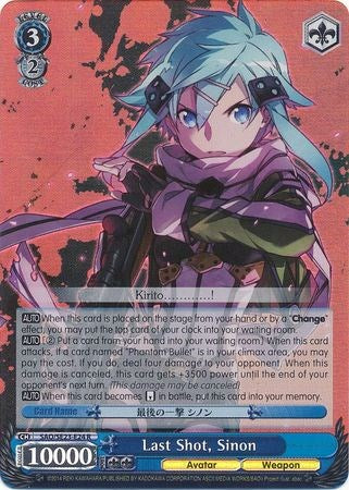 Last Shot, Sinon (Parallel Foil) (SAO/SE23-E24 R) - Sword Art Online II