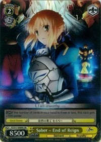 Saber - End of Reign (SR) (FZ/S17-E009S SR) - Fate/Zero