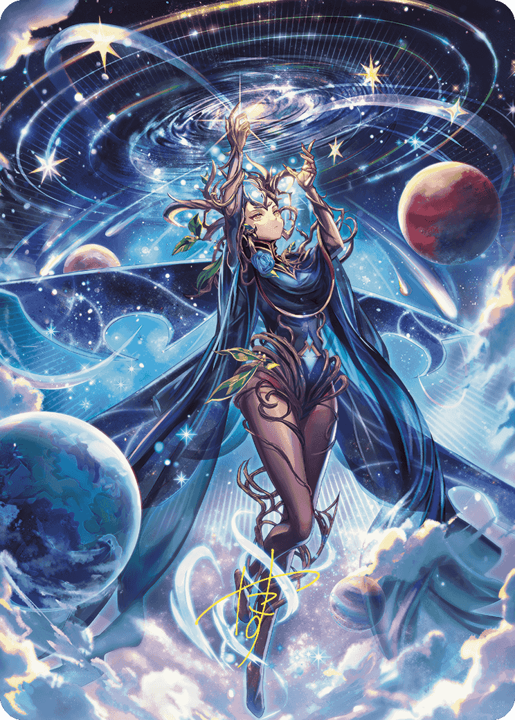 Omniscience Anime Art Card (Gold-Stamped Signature) [Wilds of Eldraine Art Series]