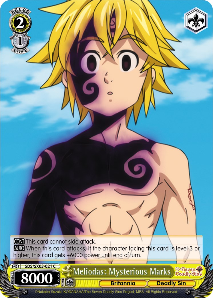 Meliodas: Mysterious Marks (SDS/SX03-021 C) - The Seven Deadly Sins