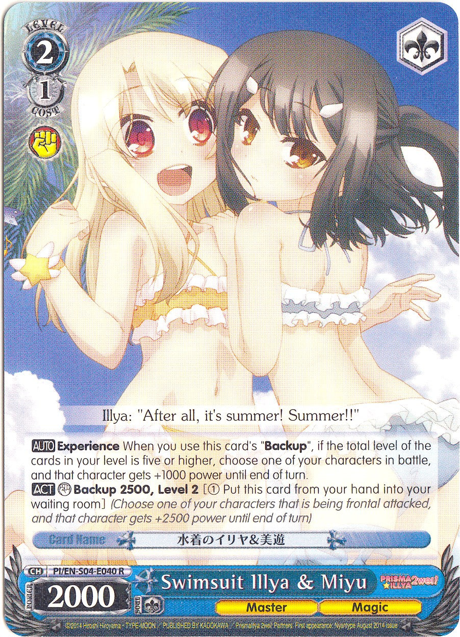Swimsuit Illya & Miyu (PI/EN-S04-E040 R) - Fate/kaleid liner PRISMA ILLYA DX