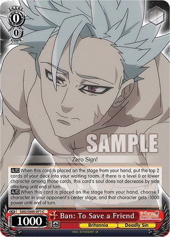 Ban: To Save a Friend (SDS/SX05-071 C) - The Seven Deadly Sins: Revival of The Commandments