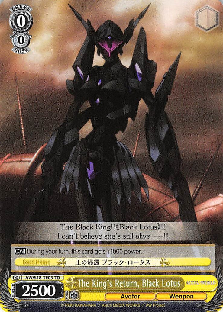 The King's Return, Black Lotus (AW/S18-TE03 TD) - Accel World