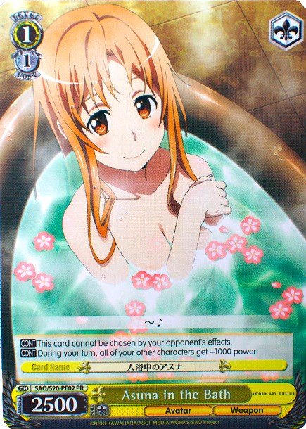 Asuna in the Bath (SAO/S20-PE02 PR) - Sword Art Online