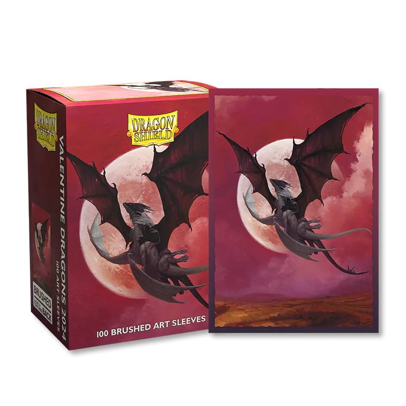 Dragon Shield: Standard Brushed 100ct Sleeves - Valentine Dragons (2024)