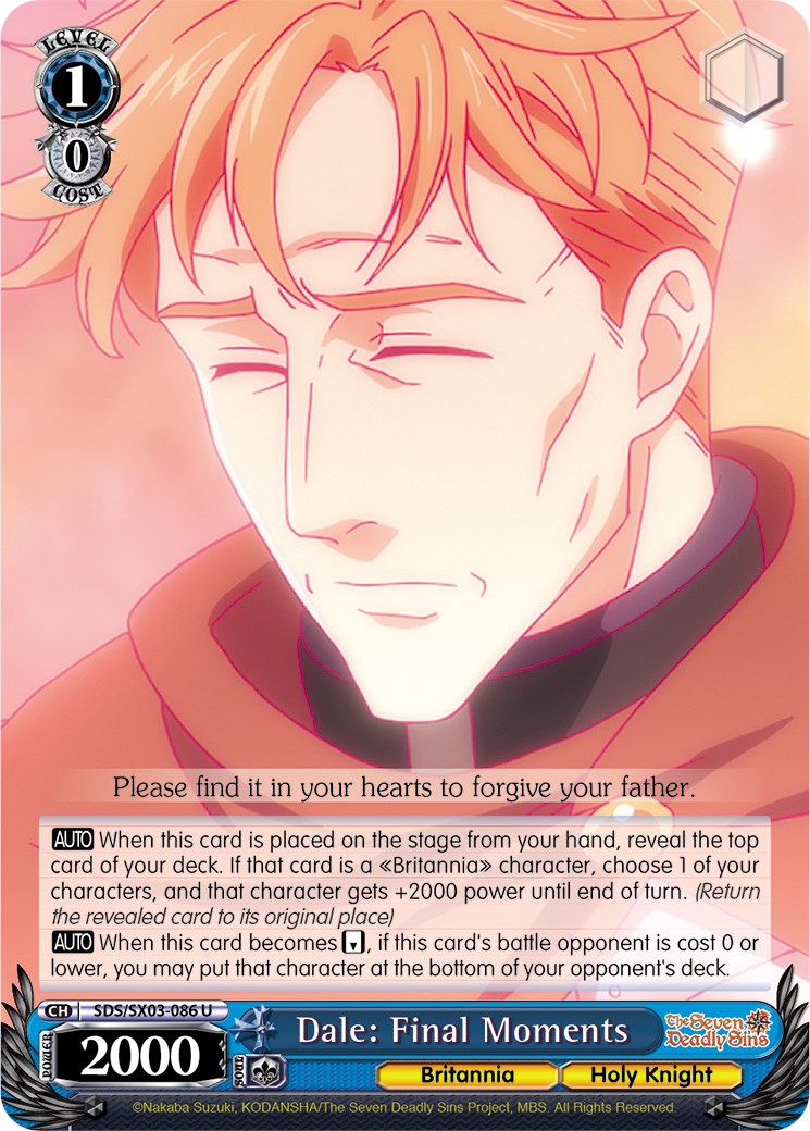 Dale: Final Moments (SDS/SX03-086 U) - The Seven Deadly Sins