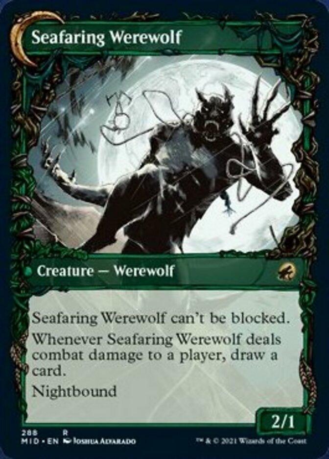 Suspicious Stowaway // Seafaring Werewolf (MID-288) - Innistrad: Midnight Hunt: (Showcase, Double Faced Transform)