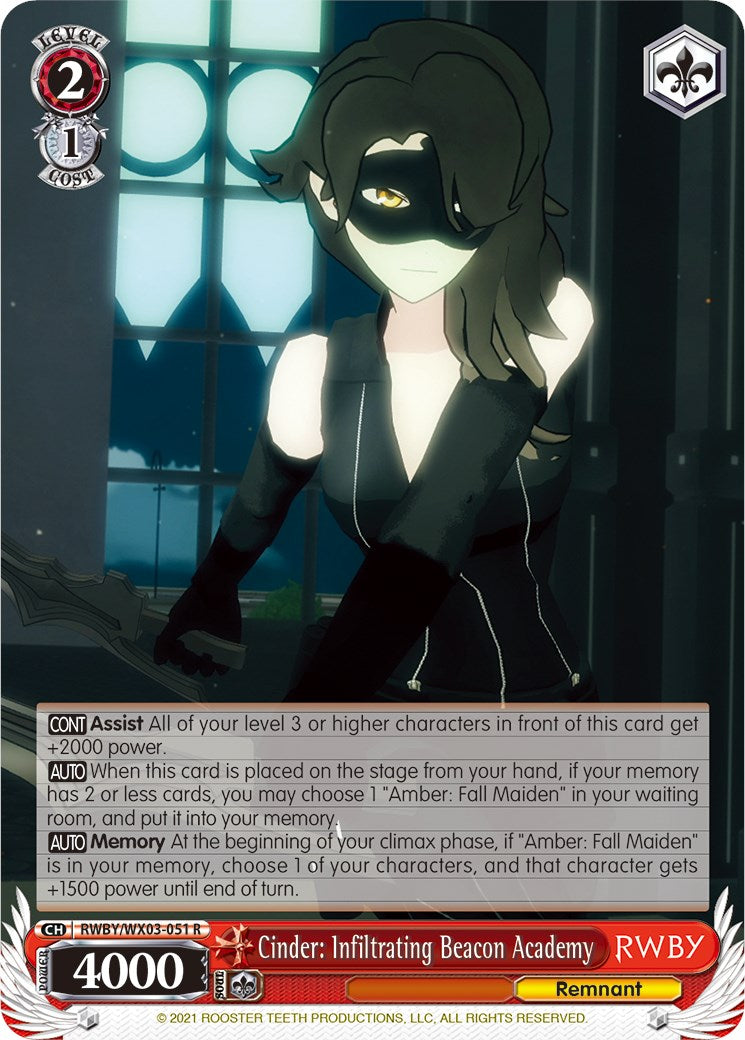 Cinder: Infiltrating Beacon Academy (RWBY/WX03-051 R) - RWBY