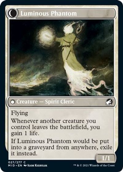 Lunarch Veteran // Luminous Phantom (MID-027) - Innistrad: Midnight Hunt: (Double Faced Transform)