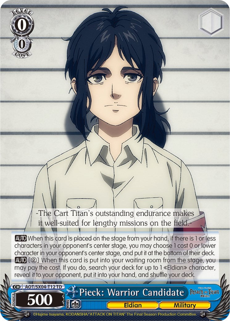Pieck: Warrior Candidate (AOT/SX04-T12 TD) - Attack On Titan: Final Season
