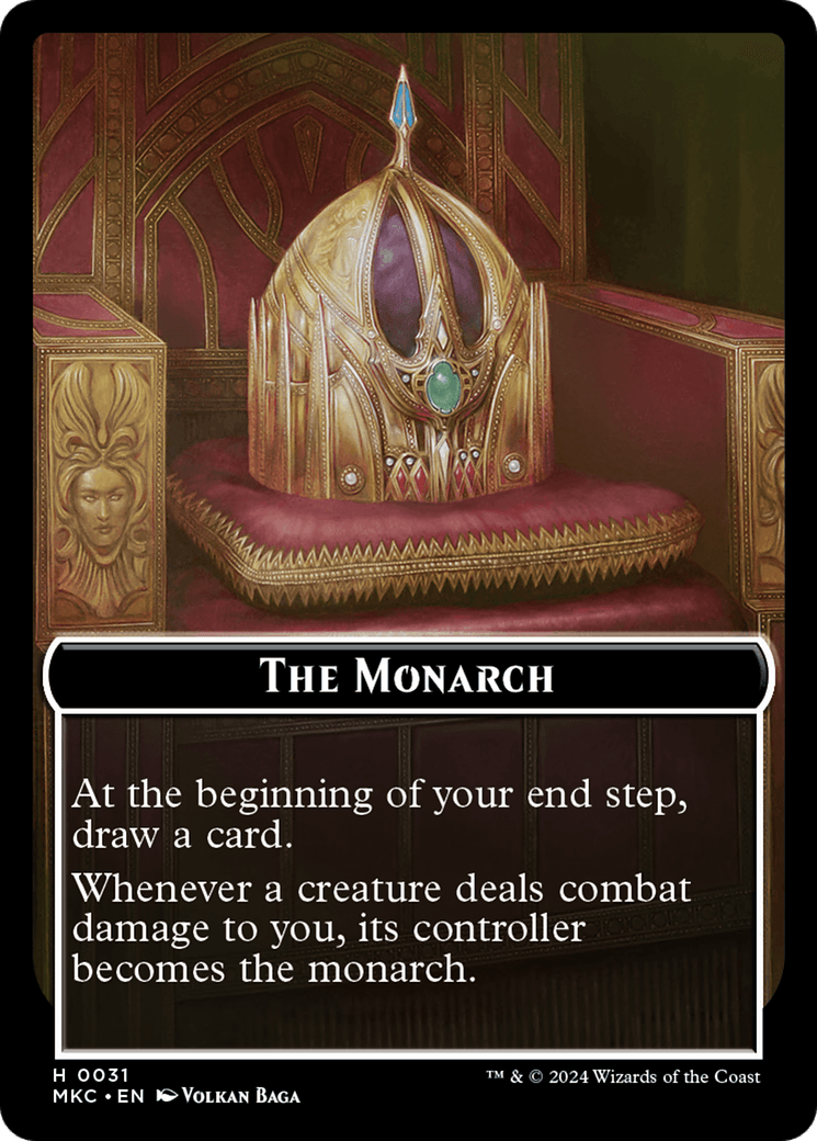 Gold // The Monarch Double-Sided Token [Murders at Karlov Manor Commander Tokens] - Josh's Cards