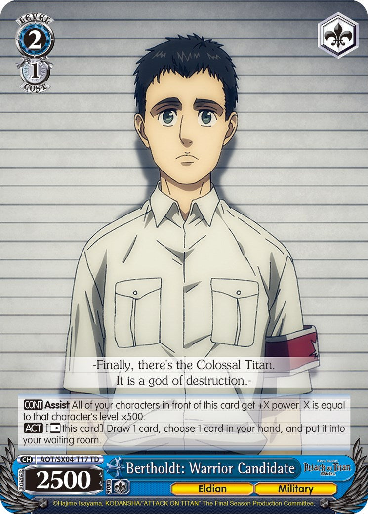 Bertholdt: Warrior Candidate (AOT/SX04-T17 TD) - Attack On Titan: Final Season